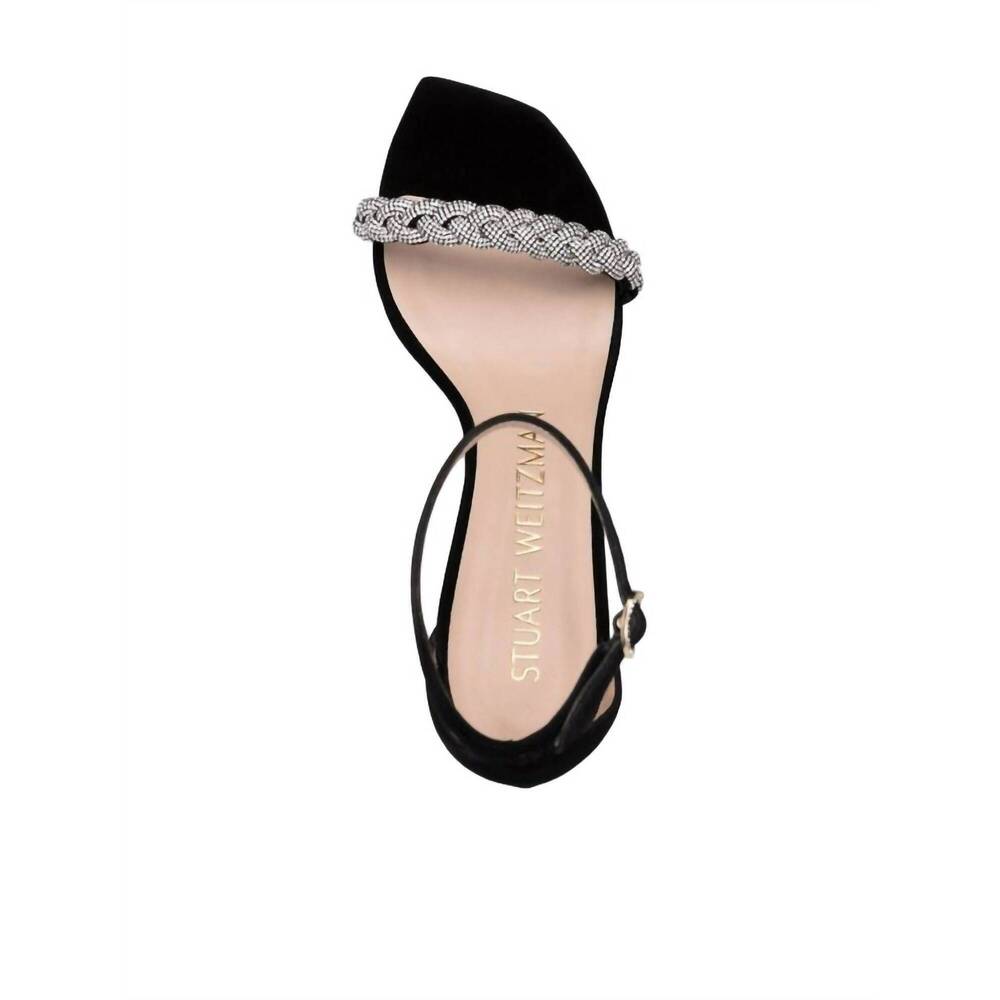NEW STUART WEITZMAN women's nudistcurve highshine sandal in black - Picture 4 of 4